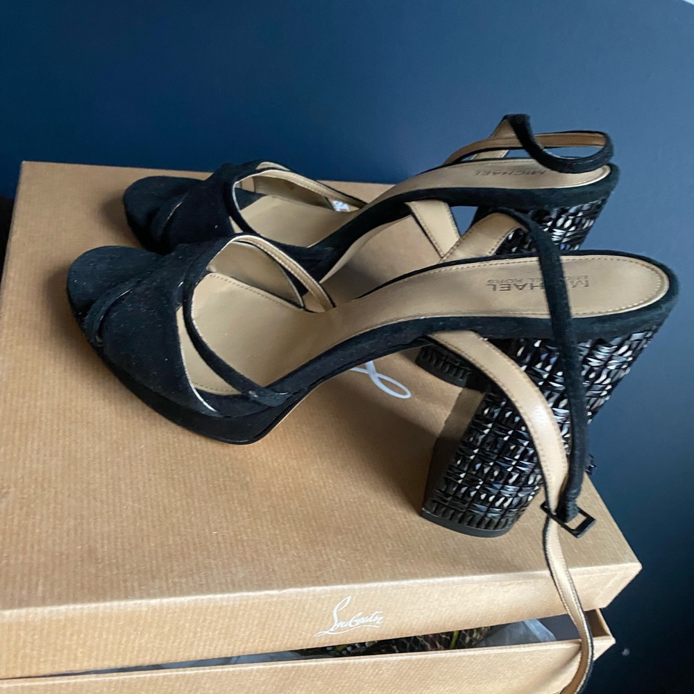 Michael Kors heels tie around ankle